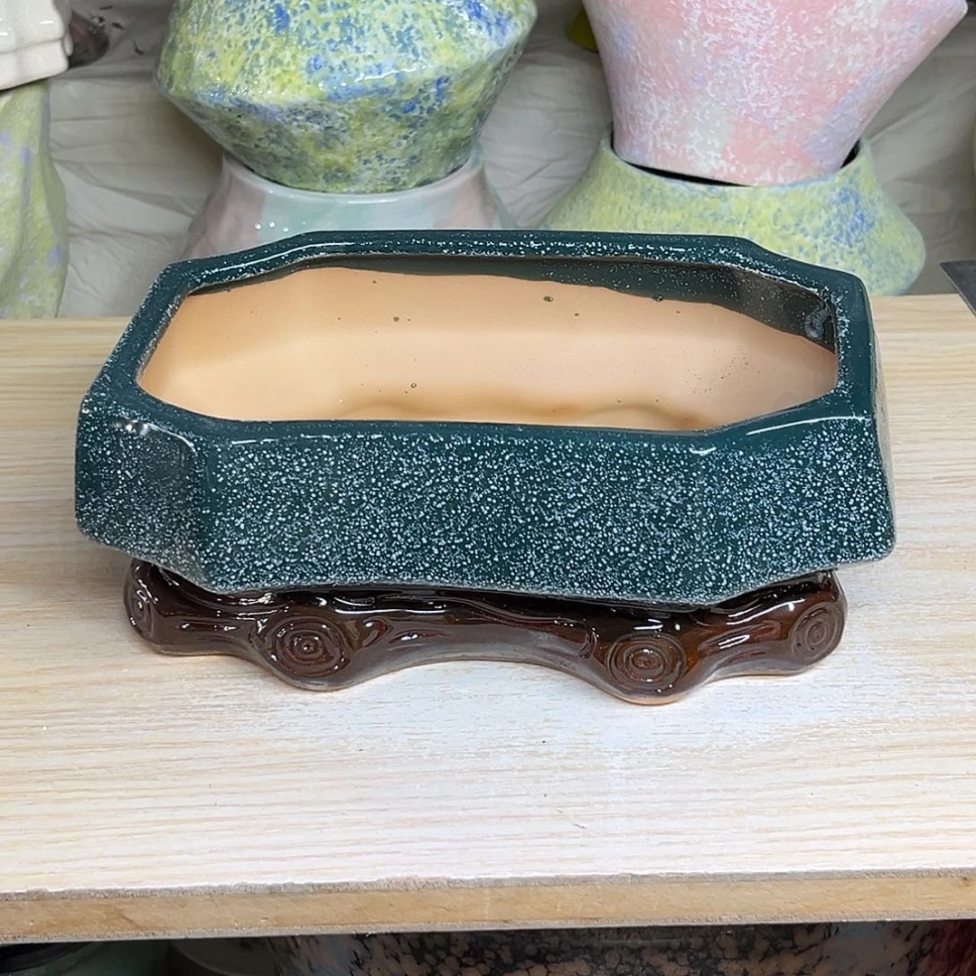 陶瓷绿植多肉微瑕花盆外口径：20*12*8.5