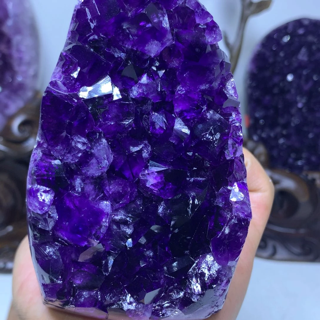 水晶摆件未镶嵌紫晶36