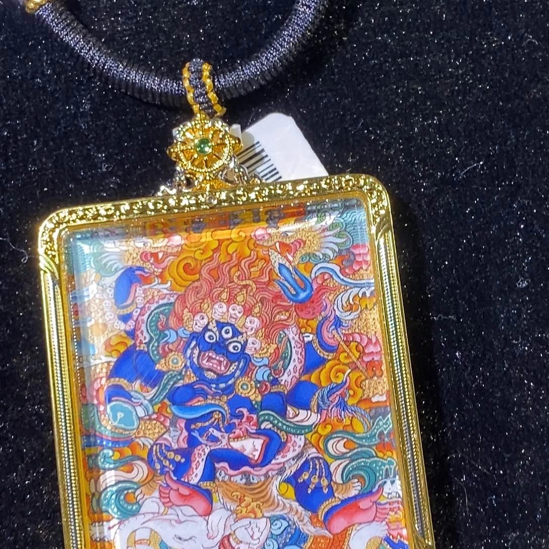 吊坠热贡纯手绘，真金，真矿料，假一罚十