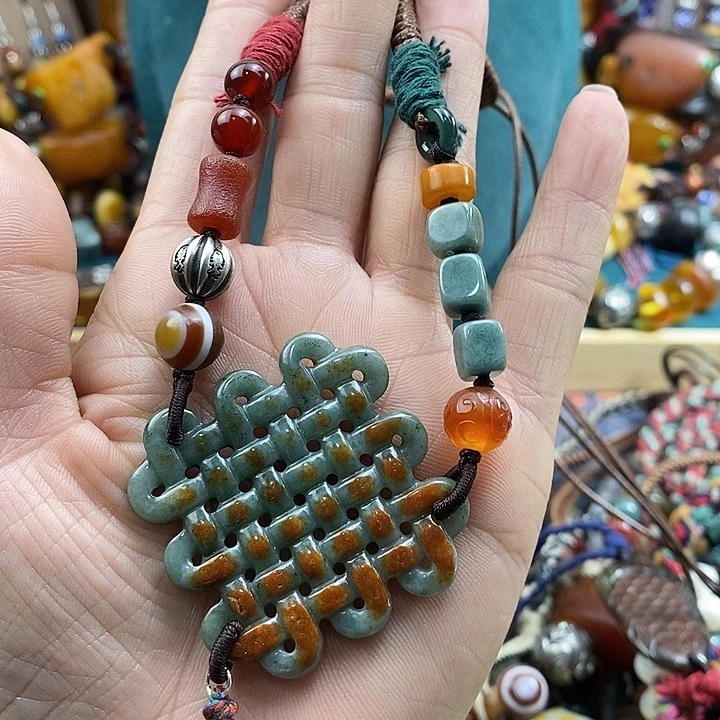 翡翠未镶嵌项链项链