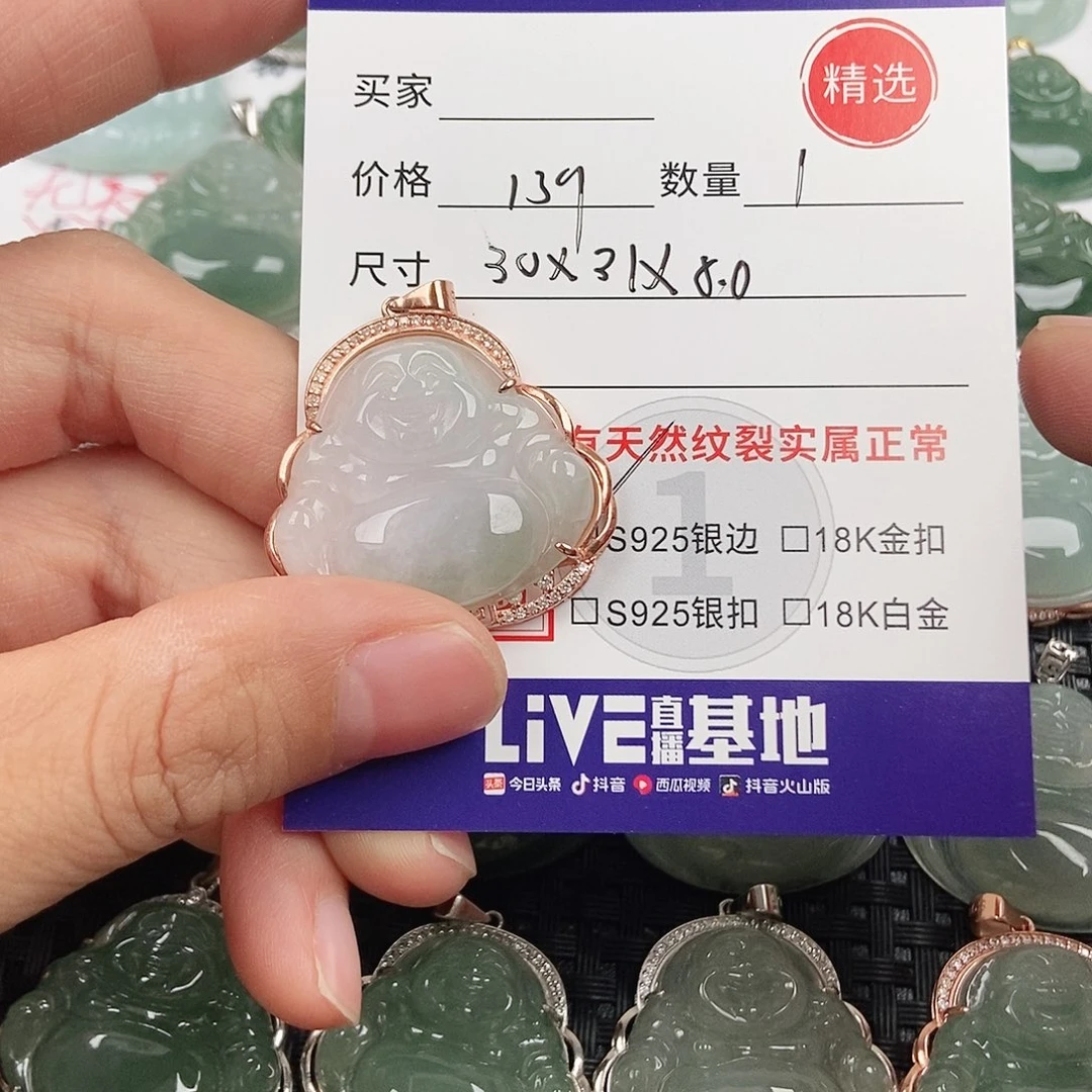 翡翠银S925镶嵌颈饰