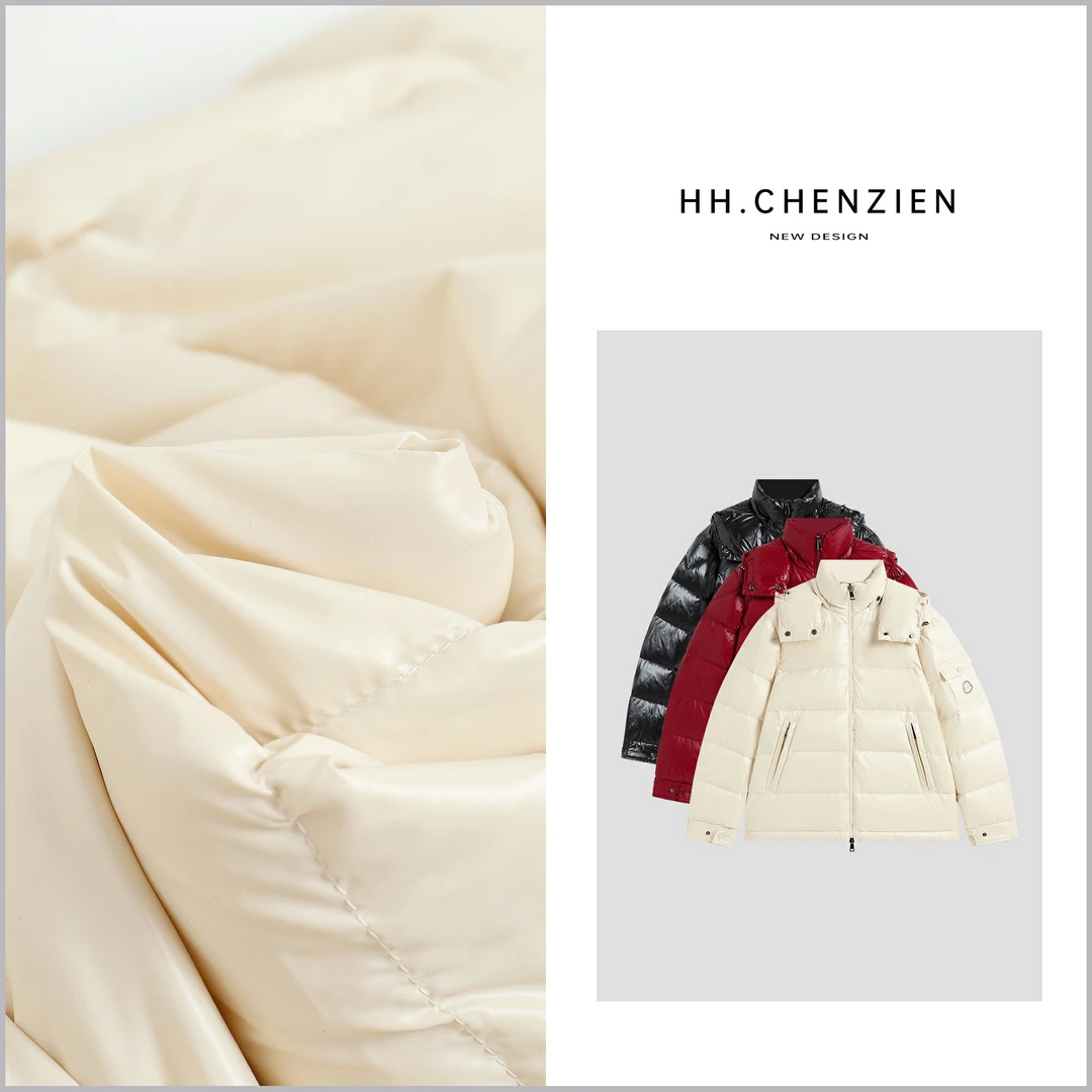 【黑黑家】冬季新款连帽口袋哑光面玛雅净版设计羽绒服外套