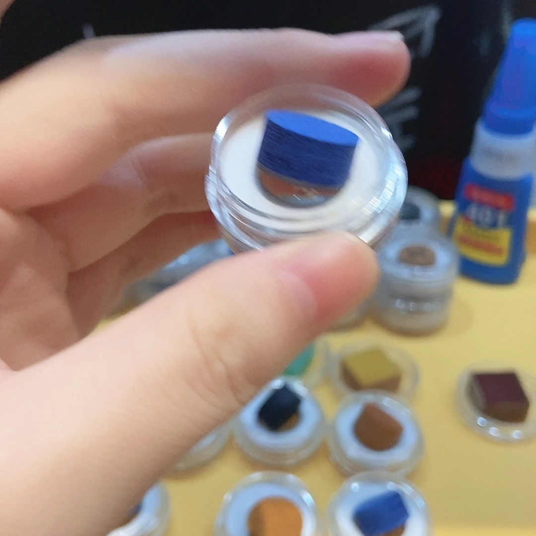 淡***定蓝色带垫片大头杆皮头➕胶水