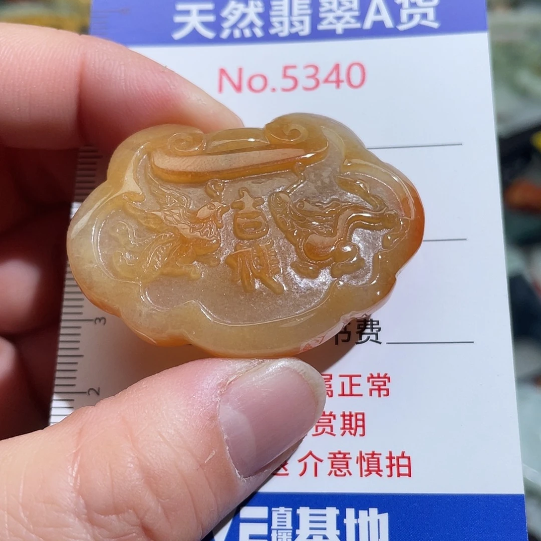 翡翠未镶嵌挂件5340