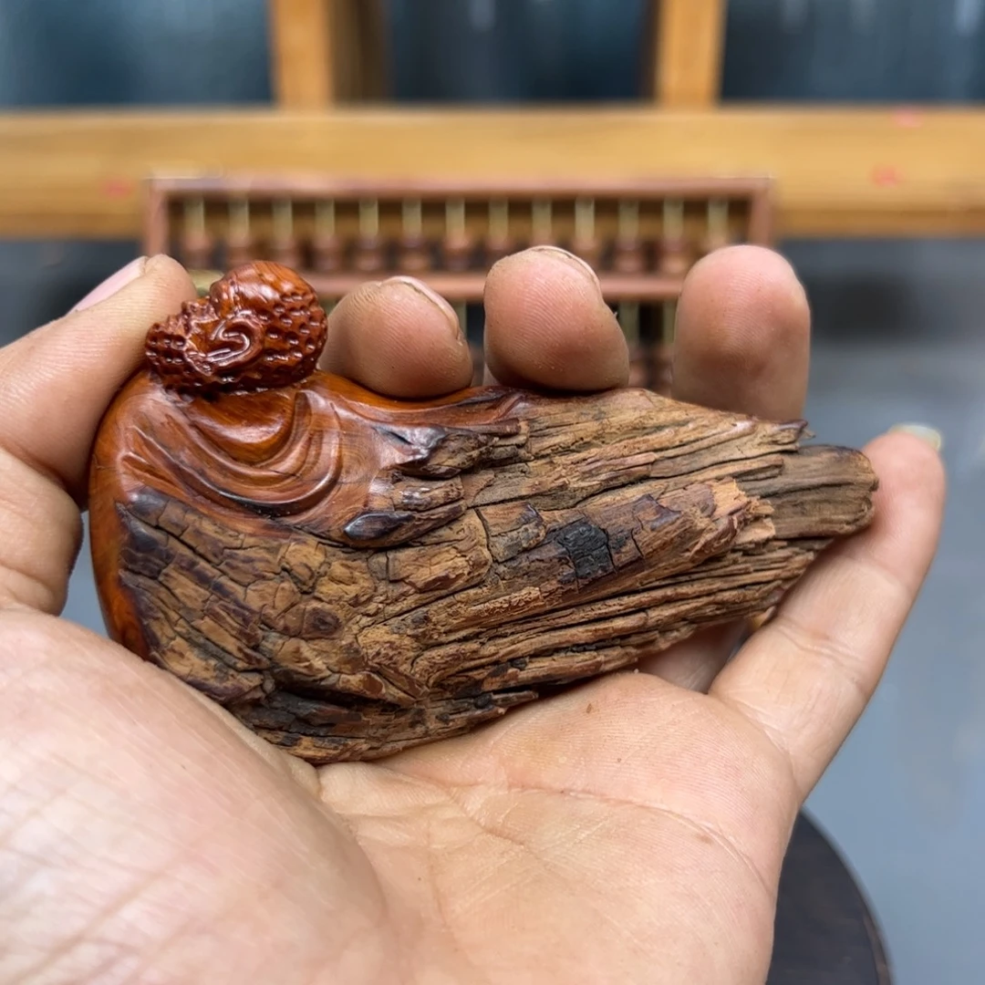 林***肆木崖柏木摆件手把件