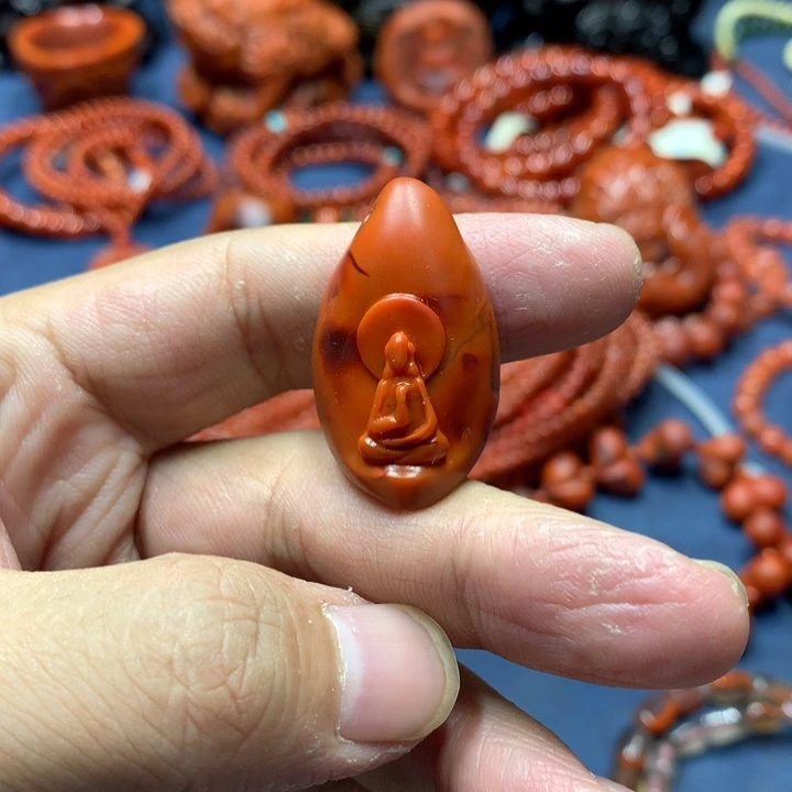 南红玛瑙未镶嵌吊坠(不含链)