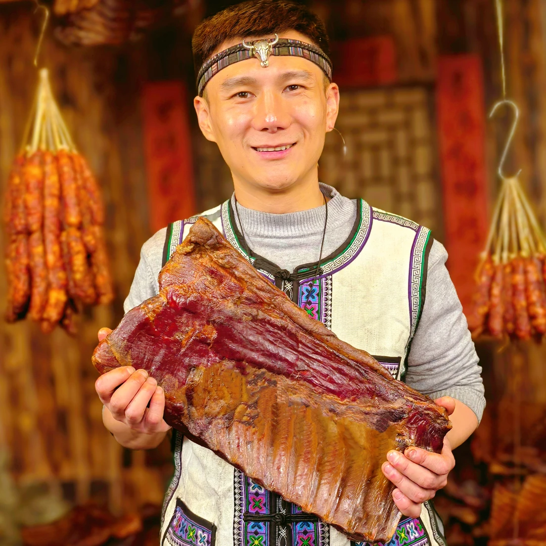 【带皮边角料 现场称重】恩施土家烟熏排骨五花肉