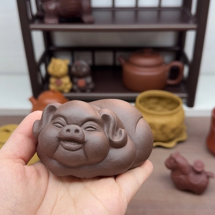 茶案紫泥猪猪茶宠