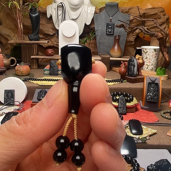 不***嗔和田玉（墨玉）未镶嵌吊坠(不含链)