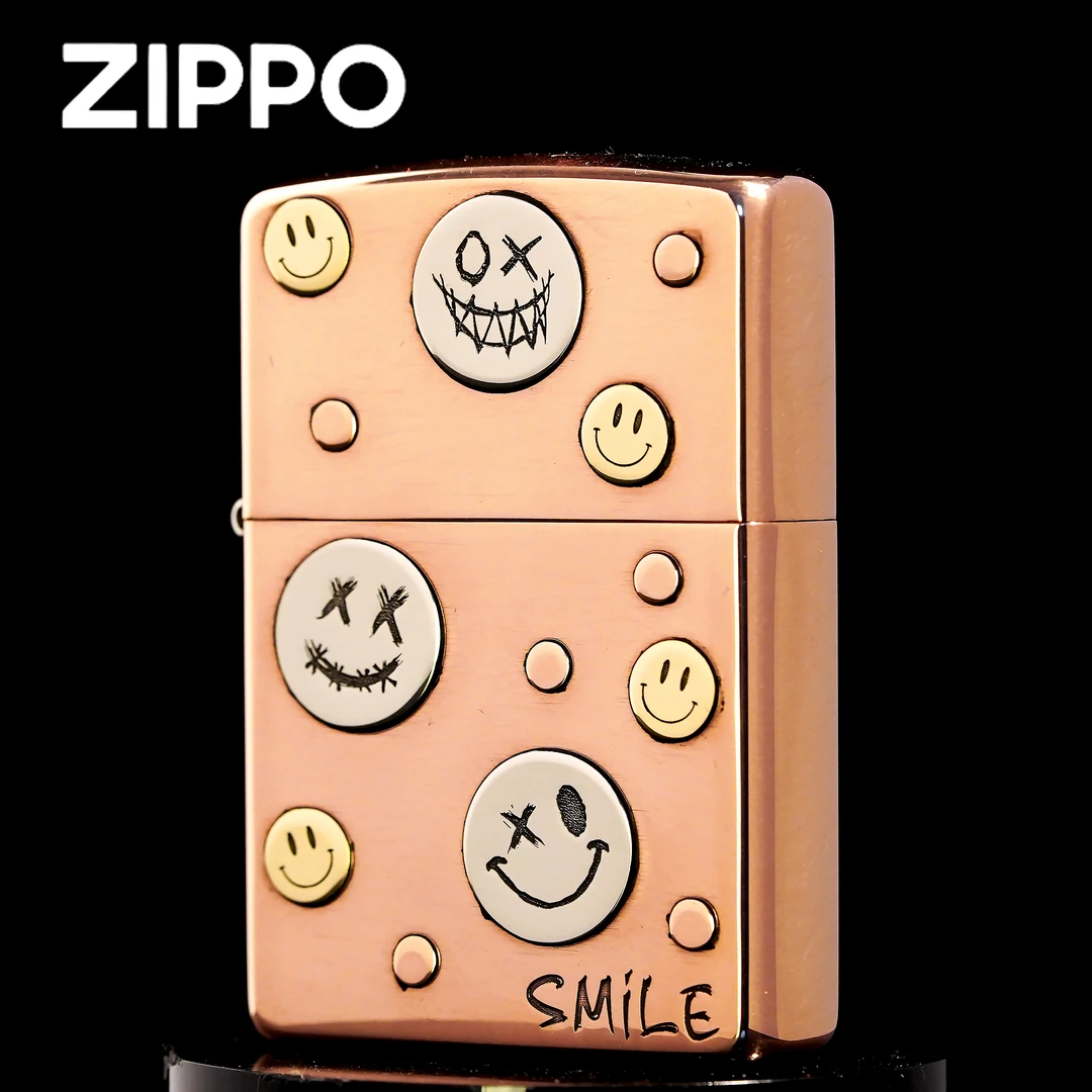 ZIPPO正品打火机/纯紫铜贴章笑脸盔甲DY9920TZ【凯亚】