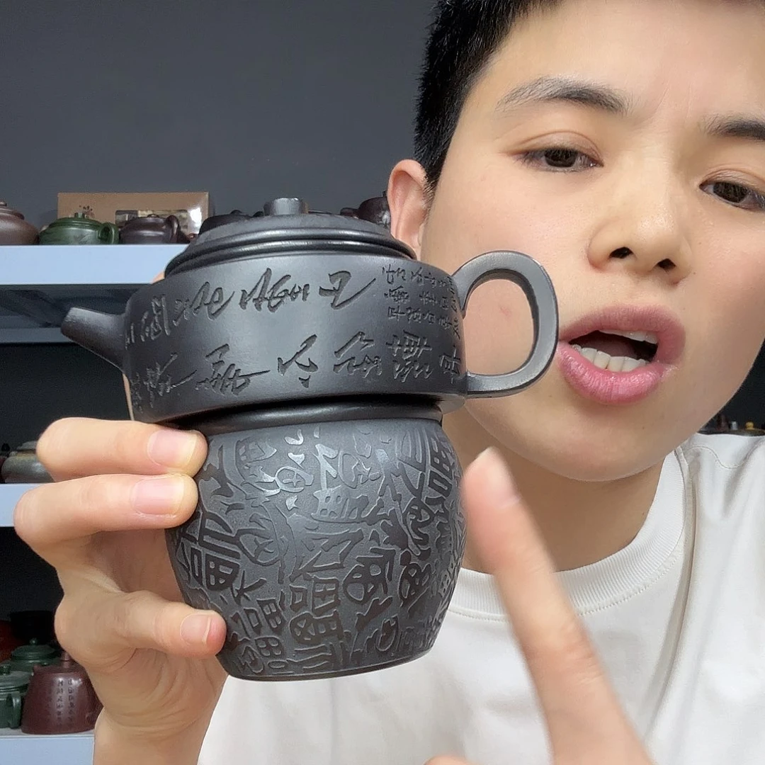 茶壶底槽青民间手艺人全手工制作