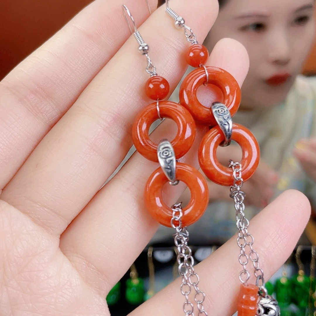 翡翠未镶嵌耳饰饰品