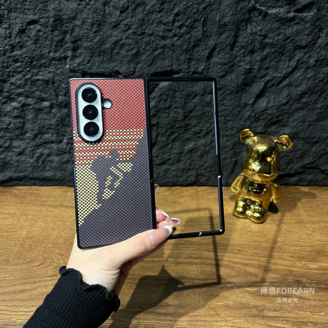 适用于三星ZFold7手机壳fold7折叠屏全包防摔保护套凯夫拉纹男女