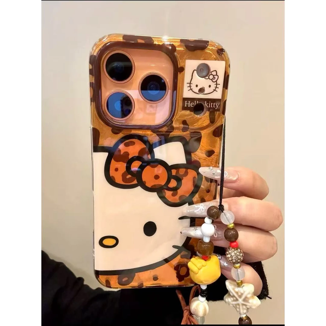 复古ins羽纱纹豹蝴蝶结猫咪适用iphone17prom苹果16pro手机壳双层