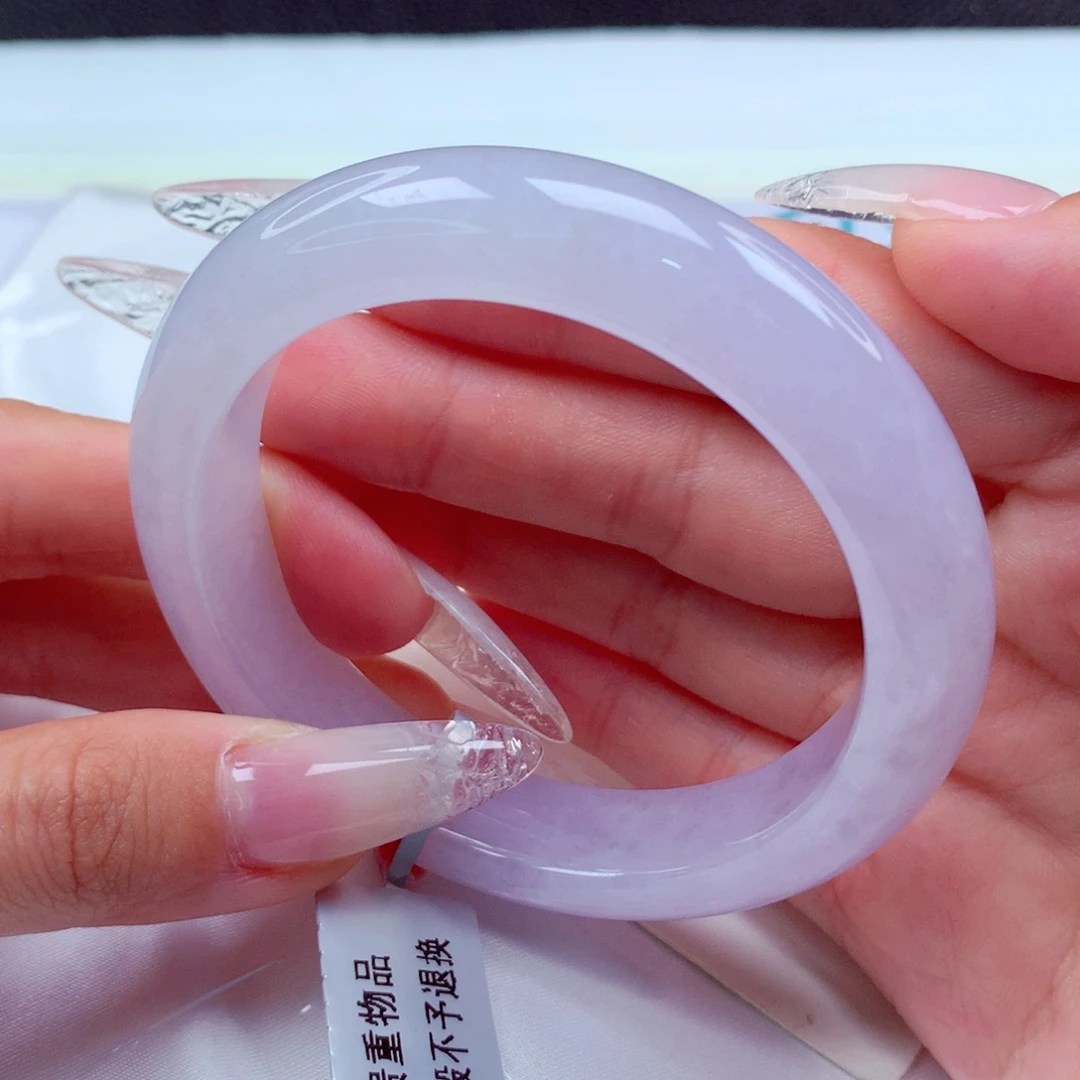 翡翠手镯未镶嵌天然缅甸翡翠A货手镯 64号