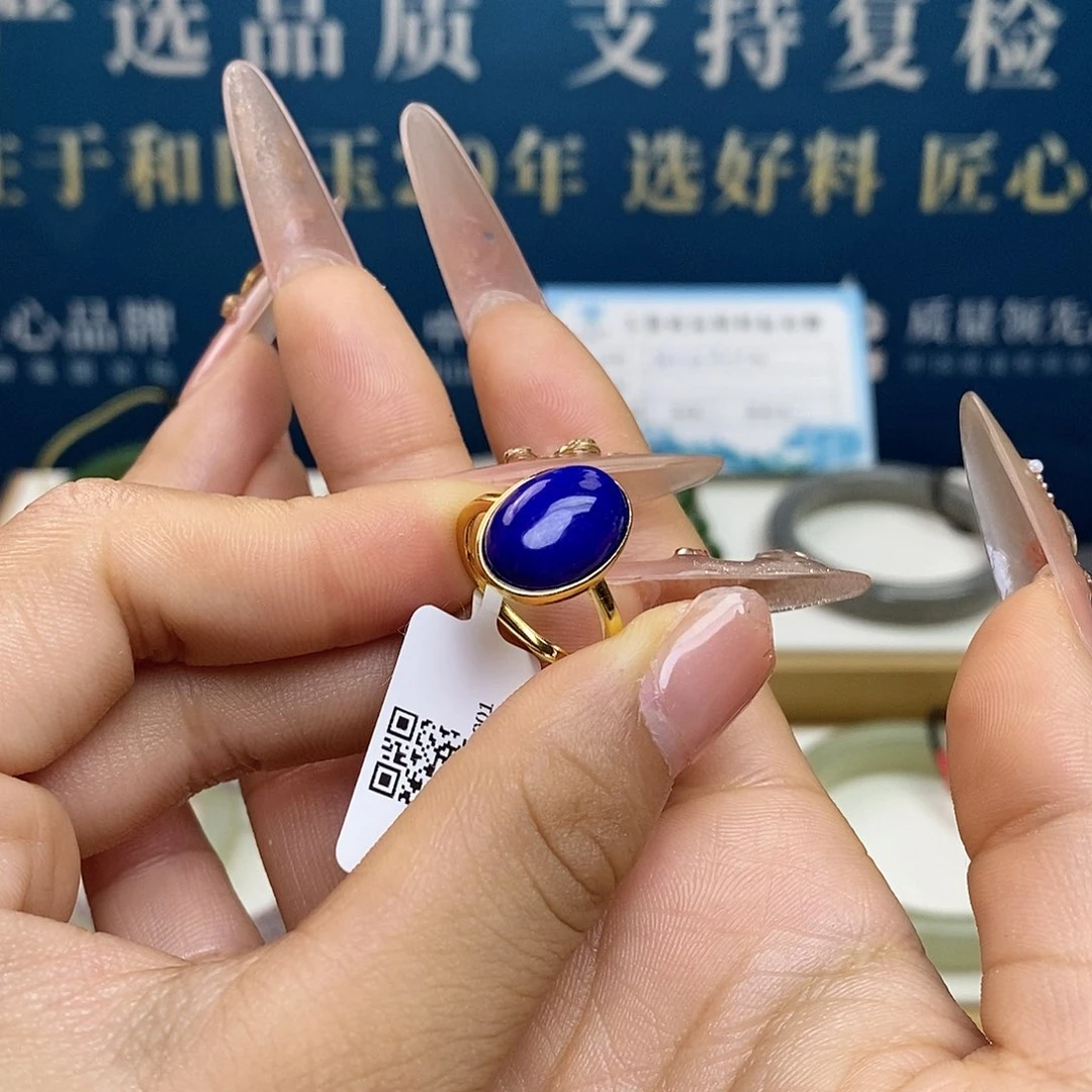 银S925镶嵌青金石耳饰sj