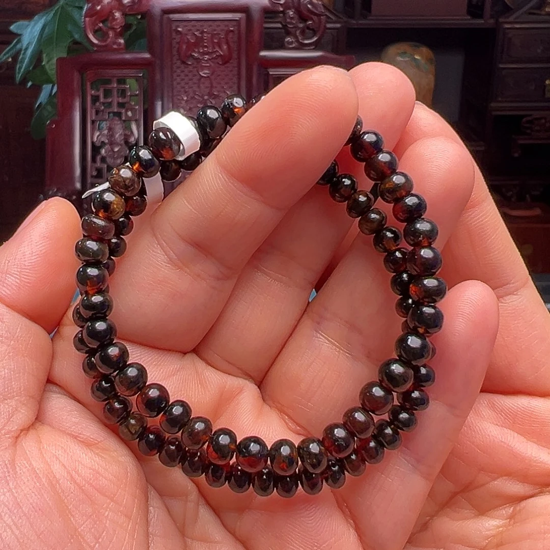 琥珀裸石未镶嵌抚顺琥珀20381-1多样性发其一