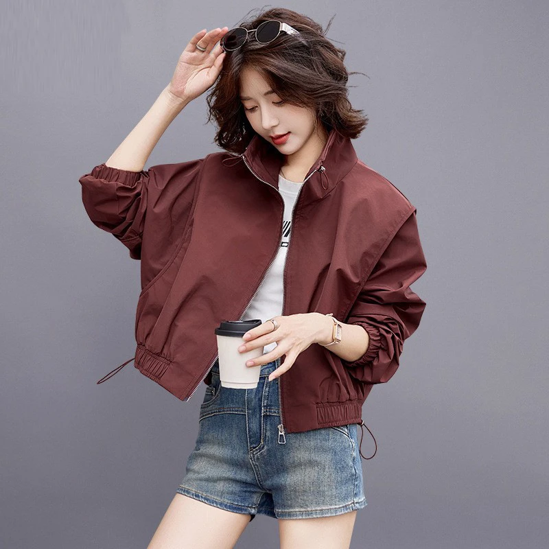 哥弟阿玛施正品安可拉红外套女短款2025新款春秋小个子百搭休闲立