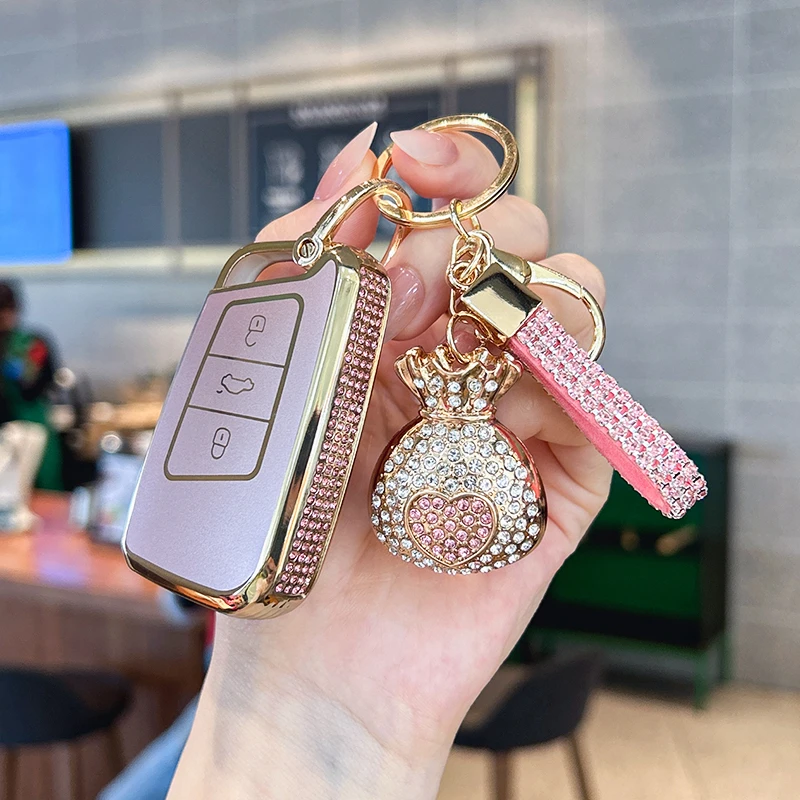 新款女士专用大众车钥匙套朗逸途观l帕萨特速腾探岳途昂火爆女款