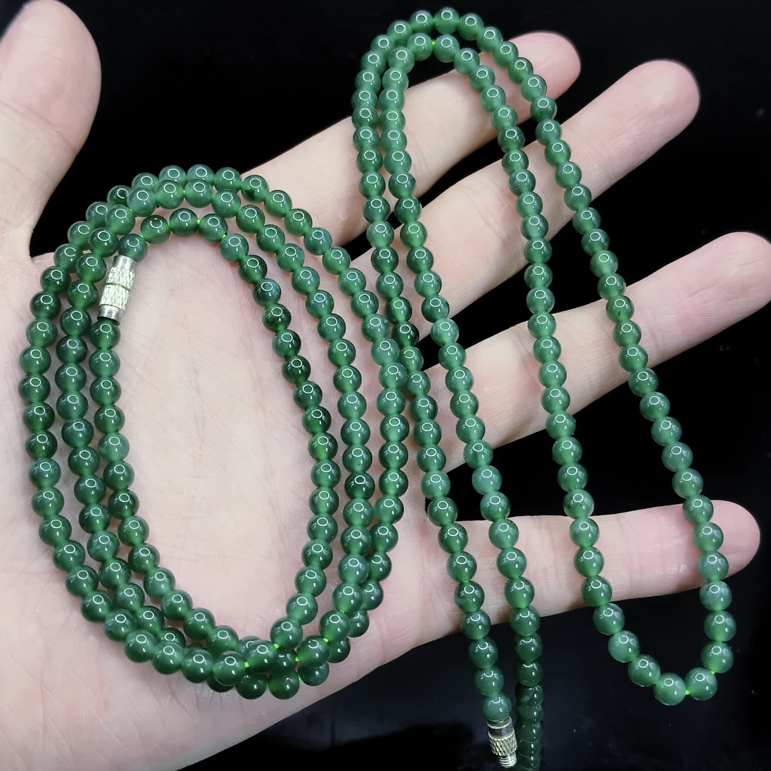 【李想精选】翡翠DIY公主链GS【多样性发其一】约4mm+