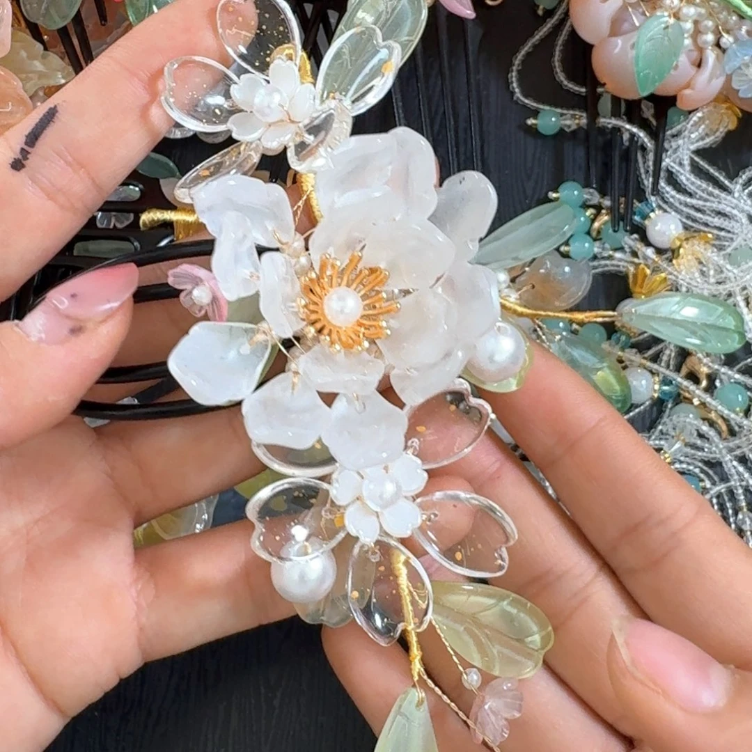 铁合金仿水晶古风琉璃发簪闪购