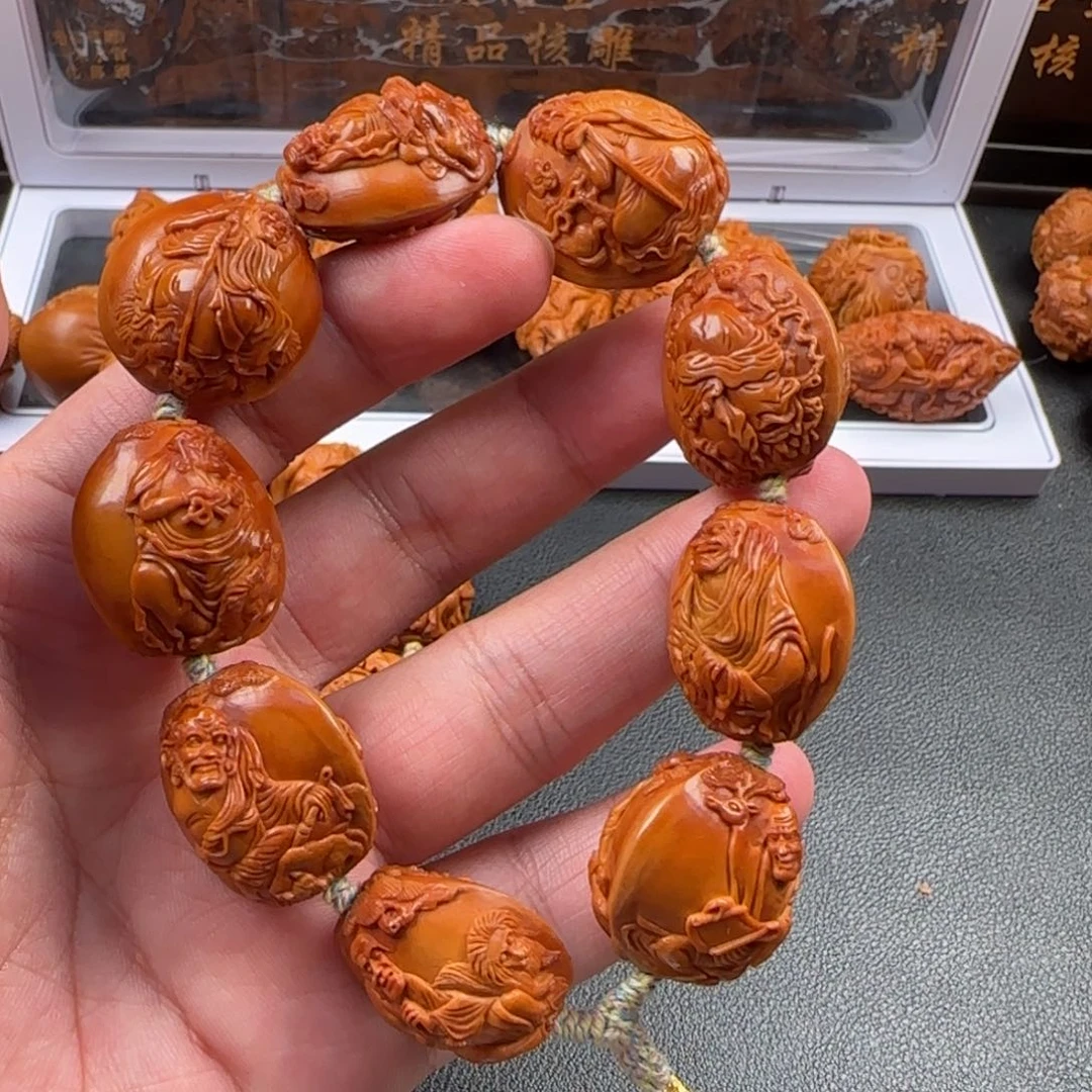 橄榄核手串/手链2.5尺寸浮雕十八罗汉