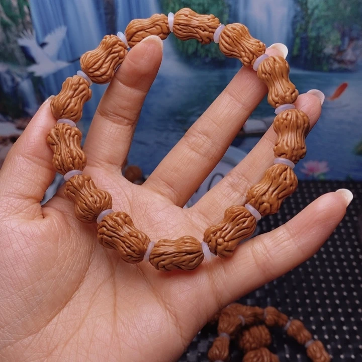 桃核吊坠突***飞龙纹桃核