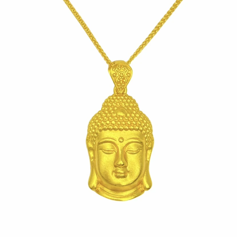 铜合金项链 金店同款佛头吊坠大日如来佛项链女款本命佛平安挂坠