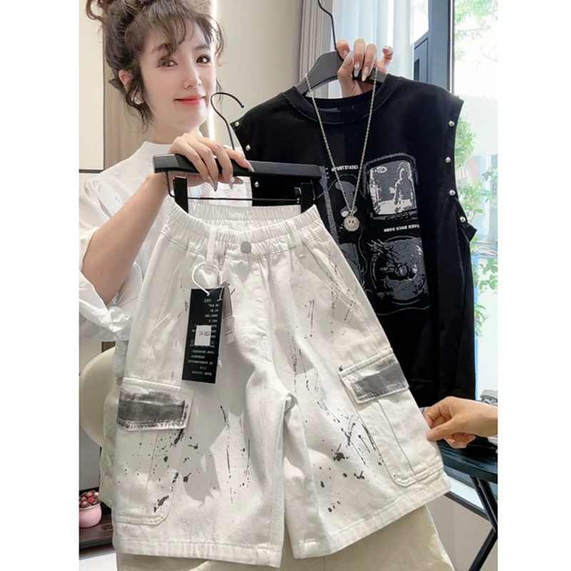 儿童时尚百搭夏季宽松纯棉休闲短裤中大童男童女童潮流薄款