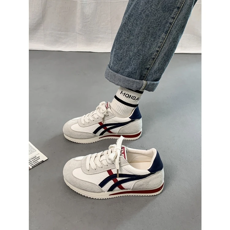 德训阿甘鞋女2025夏季新款厚底百搭休闲小白鞋轻便软底透气运动鞋