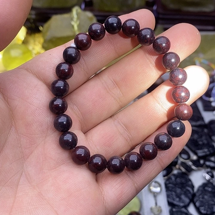 玻璃非金属红伊丁8mm手链