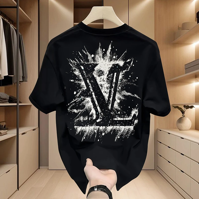 夏季短袖四季通用半袖潮流百搭网红T恤美式休闲宽松T2098