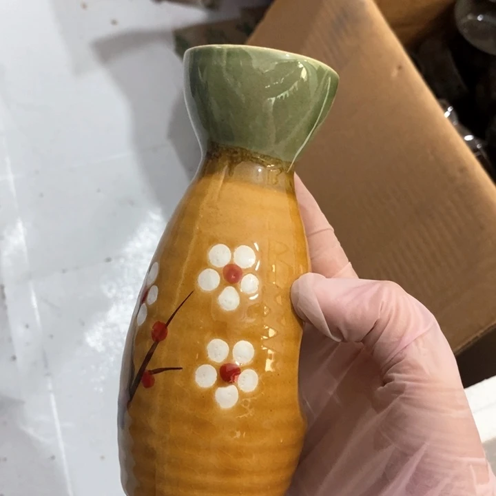 瓷片五厂手绘温酒壶微瑕疵