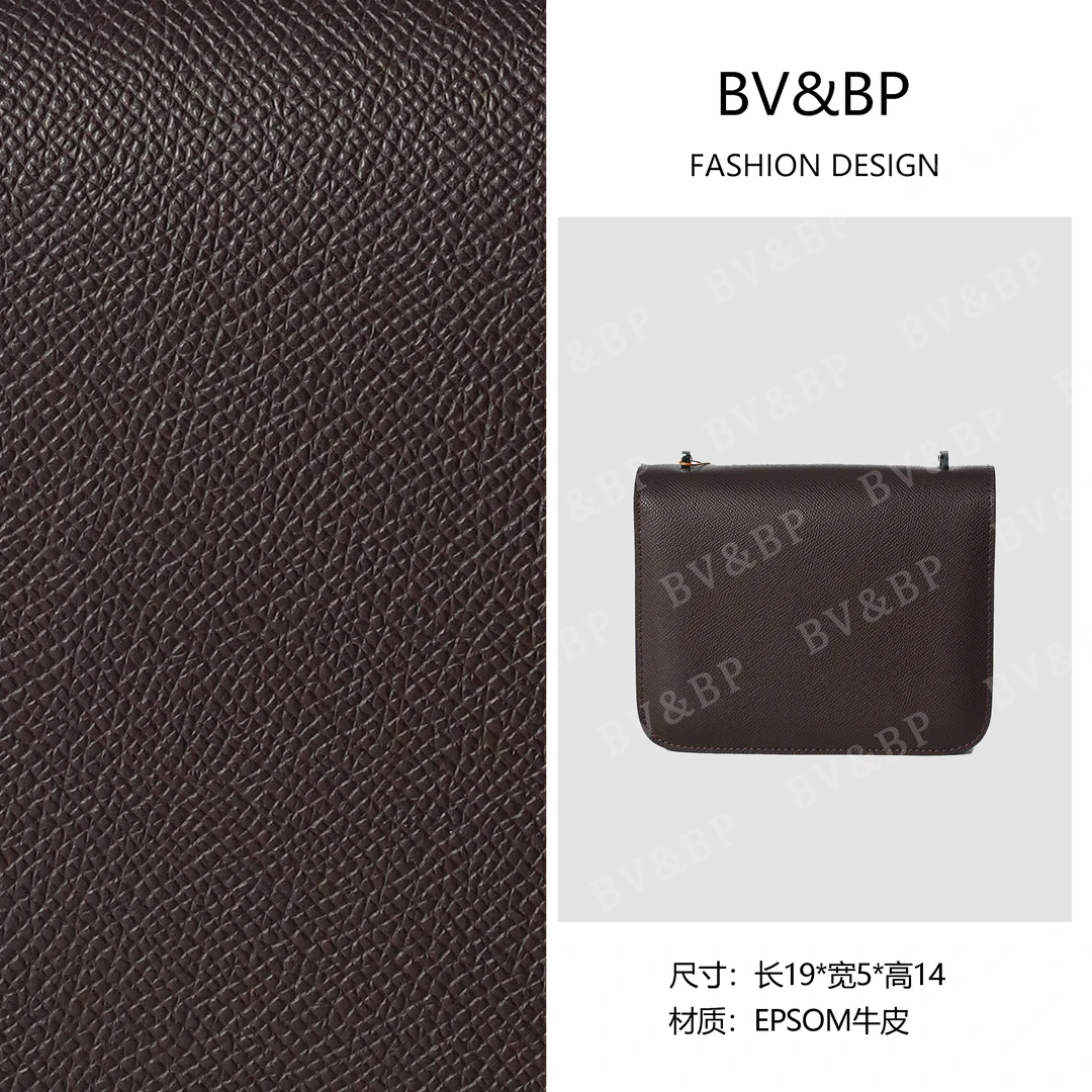 BV&BP· 原创设计 真皮高定单肩斜跨包 BV19-银扣-乌木色