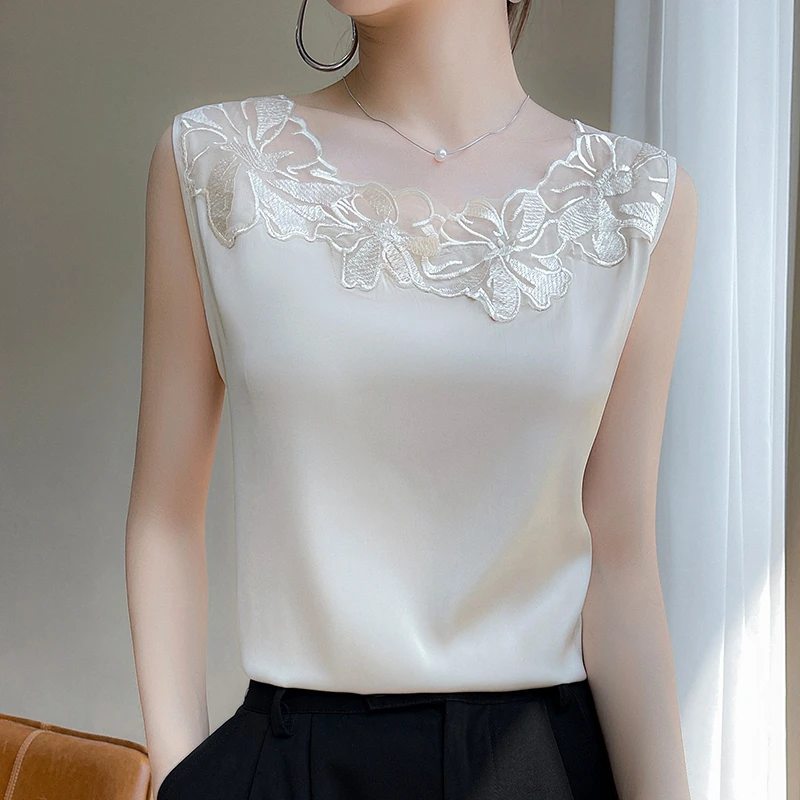 春夏新款蕾丝花边无袖吊带背心打底气质女士西装内搭百搭外穿背心