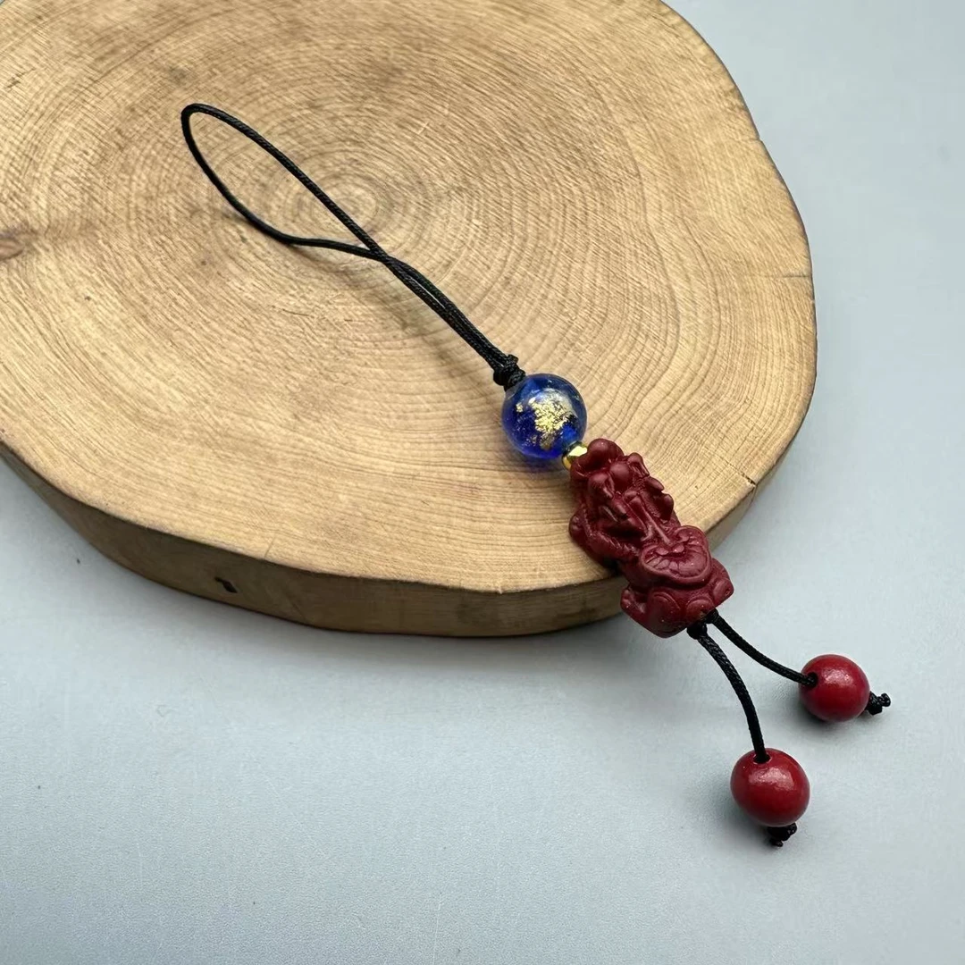 含辰砂工艺品ZC561-经典紫色雕刻貔貅挂件