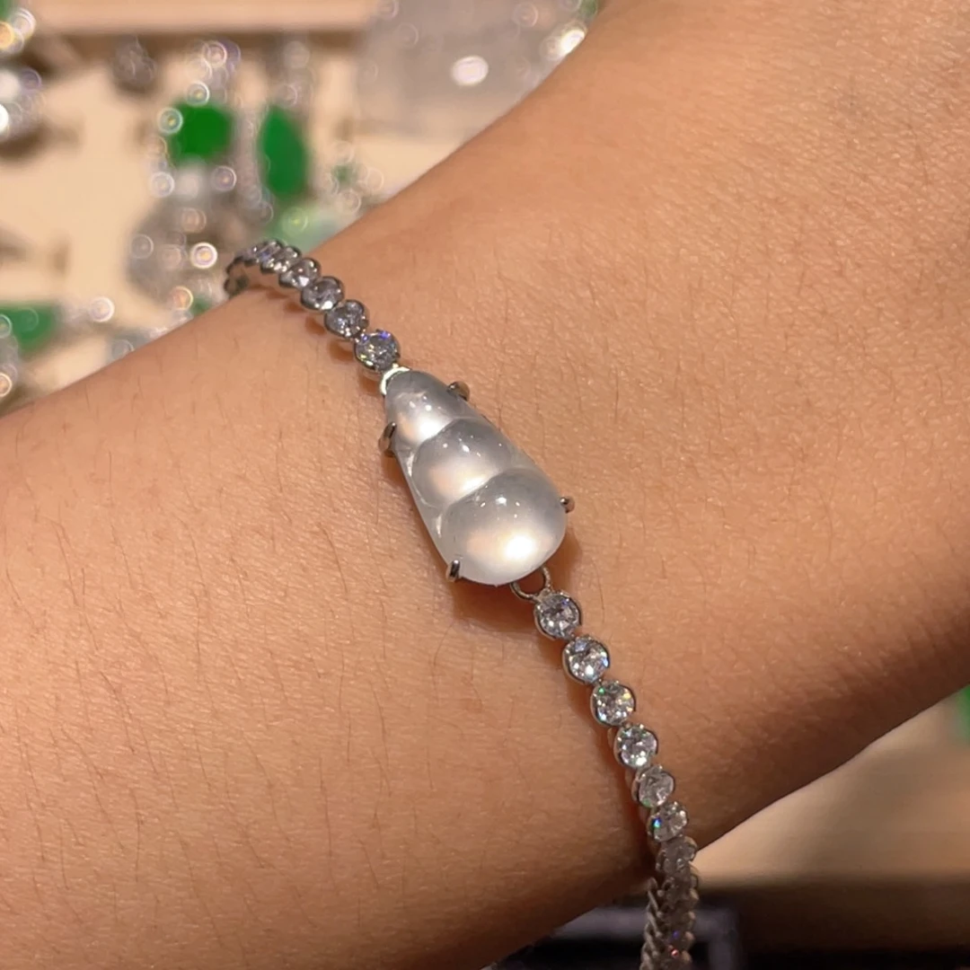 银S925镶嵌手链翡翠手链