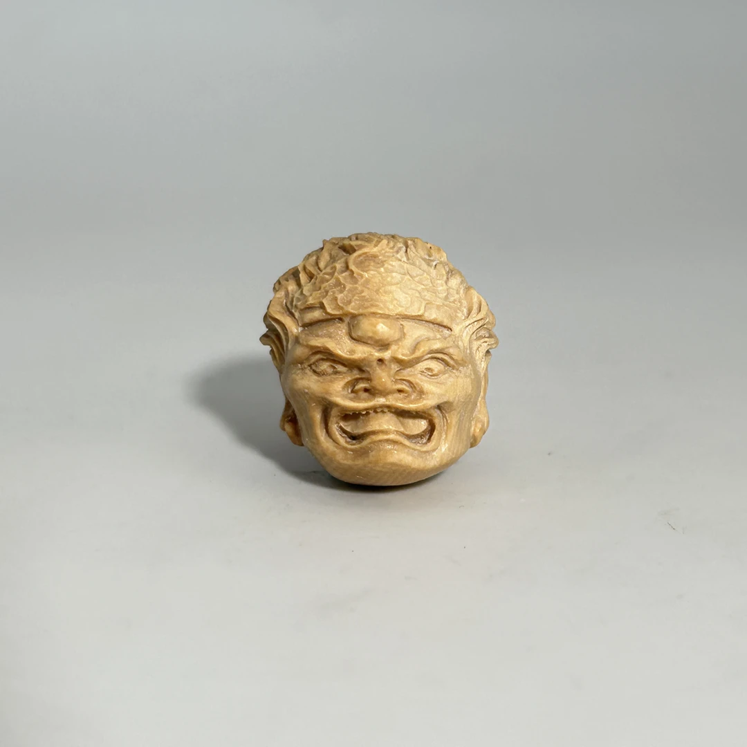 猛犸牙雕冰咖不动明王21*20mm假一罚四W8673