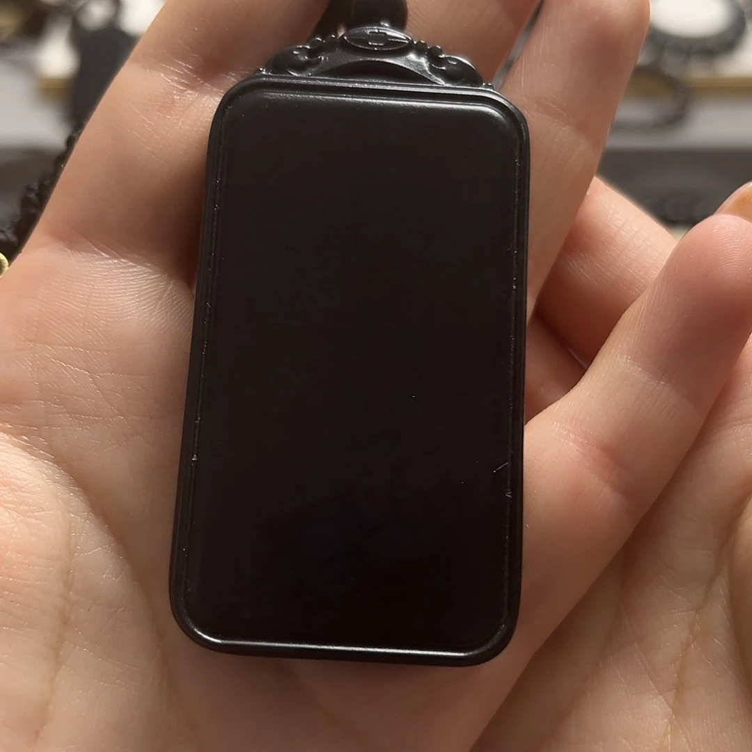 和田玉（墨玉）未镶嵌吊坠(不含链)高羊脂83克左右