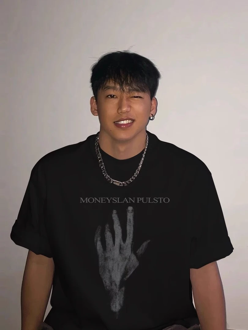 新款潮牌美式复古短袖t恤男生痞帅黑色大码宽松半袖纯棉重磅上衣