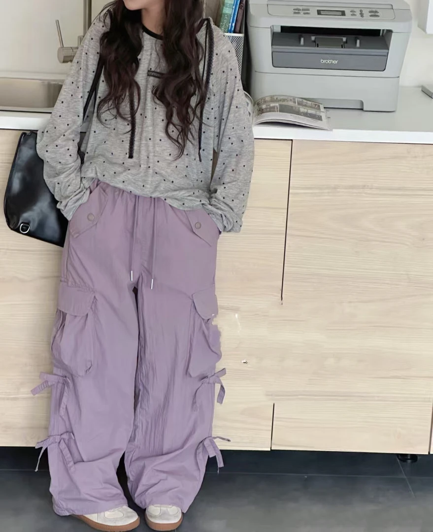 【25春夏新款】女童工装裤四色 中大童韩版百搭工装休闲裤亲子6909