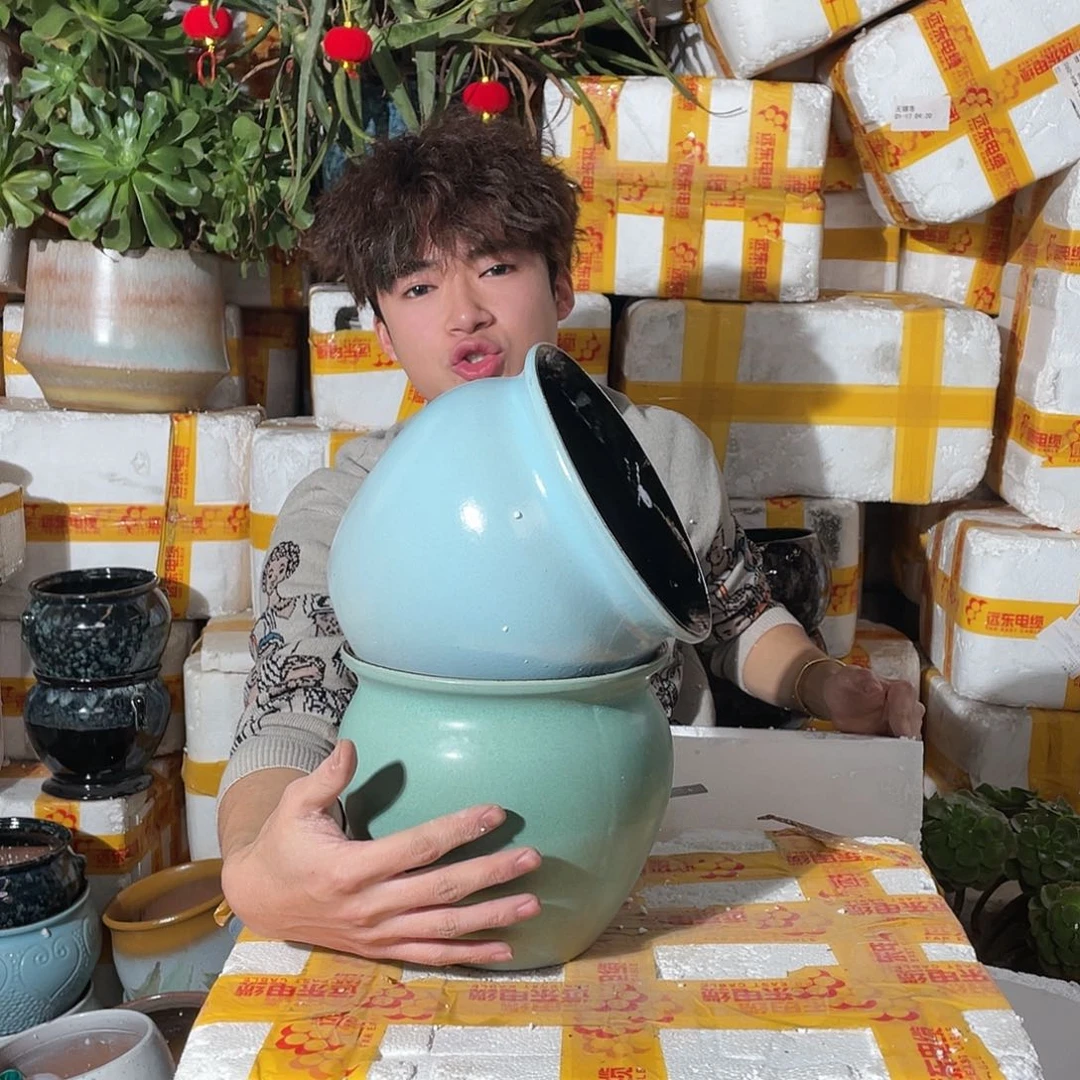 无铅玻璃宜兴紫砂花盆