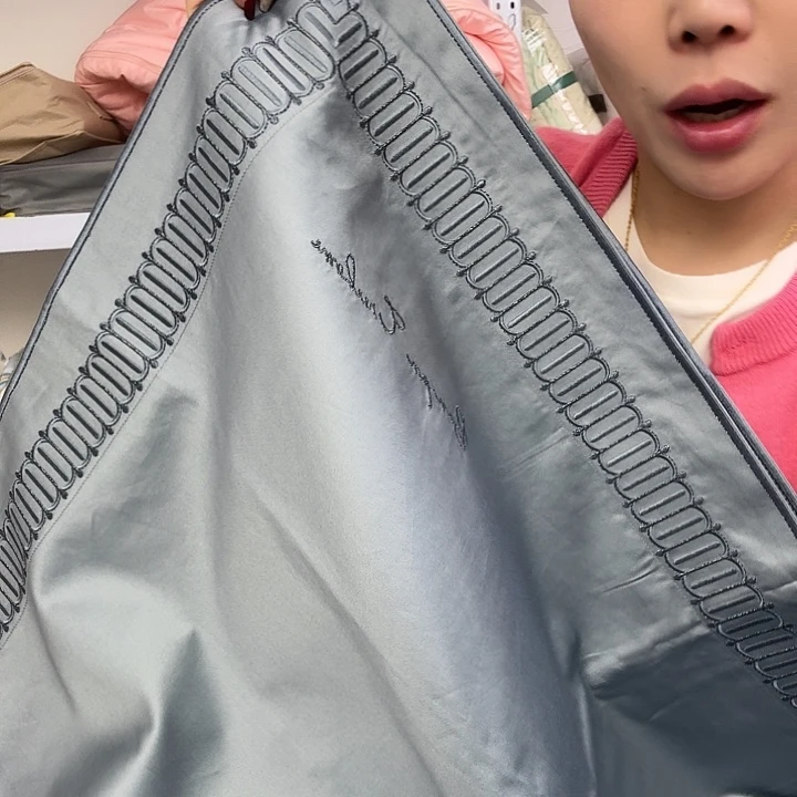 棉棉标准床盖四件套蓝色