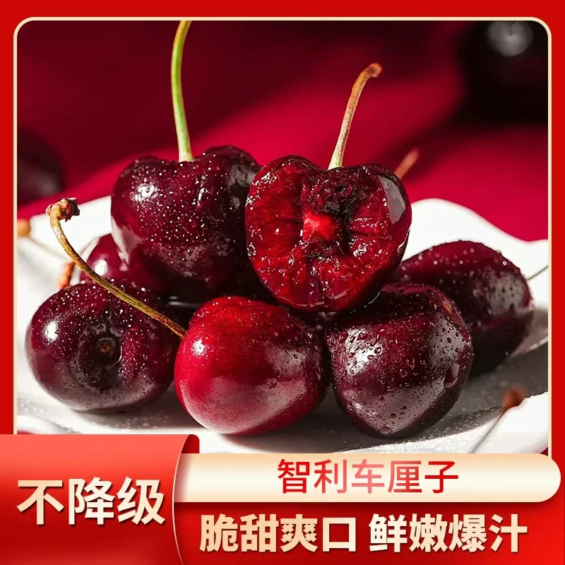 智利海运桑提娜进口车厘子2J-4J5斤特级礼盒内附果径卡包邮到家x