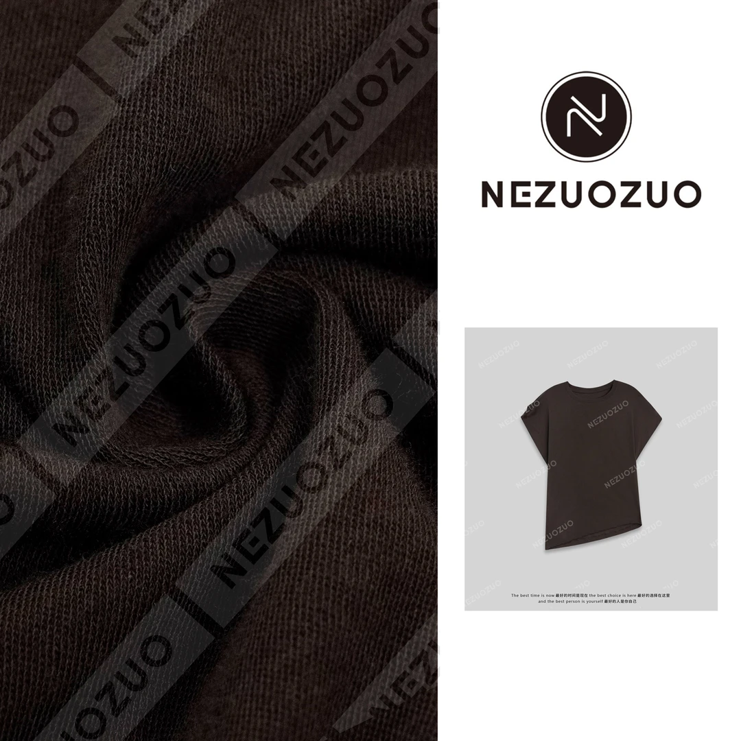 NEZUOZUO【老钱棉衫】100棉/钜老钱慵懒/不规则下摆显瘦通搭短袖