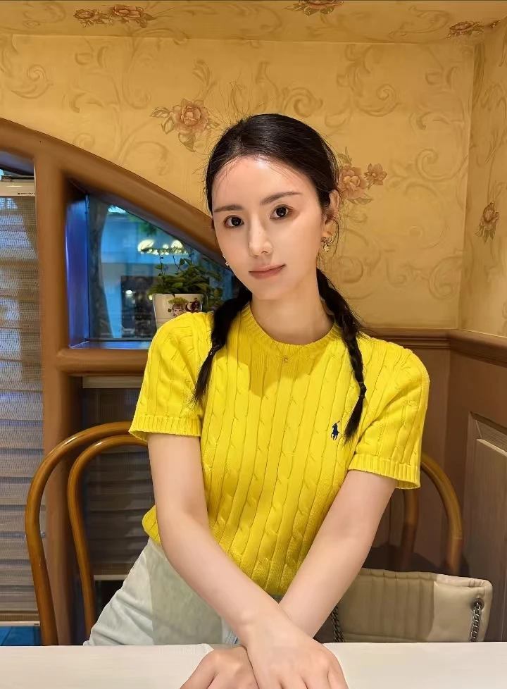 NanYou夏季圆领小马绞花刺绣针织短袖（扫齐）