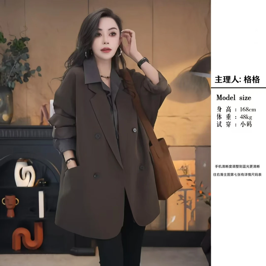 【格小姐】9721-10春上新款韩版穿搭时髦外套宽松西装韩系穿搭