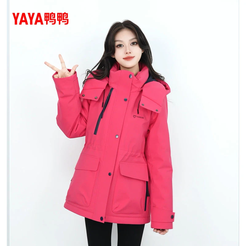 YAYA/鸭鸭25年新款户外时尚百搭时尚休闲运动派克羽绒服