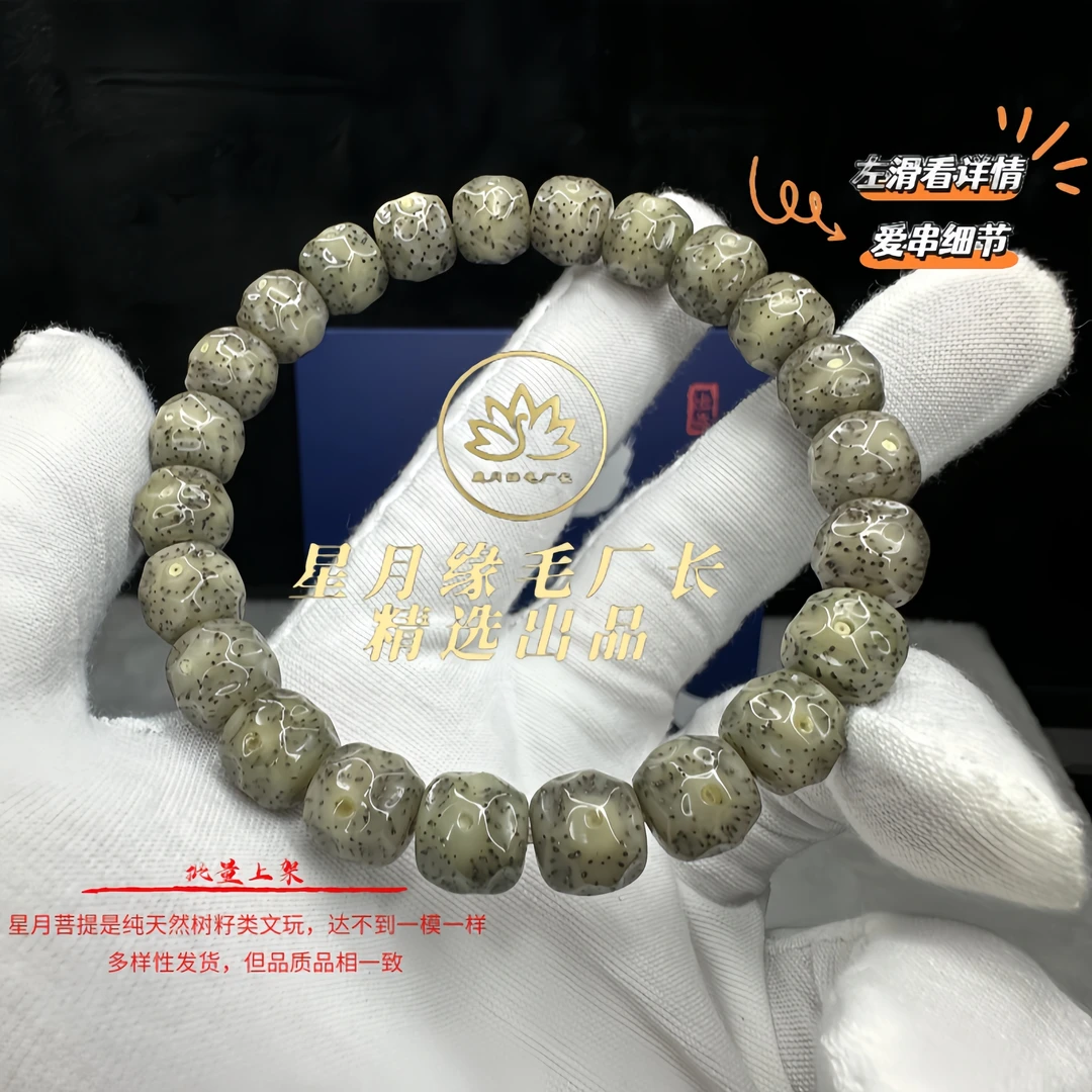 XH46原生态星月菩提手串【润泽】素无相10*9mm文玩好物【多样性发货】