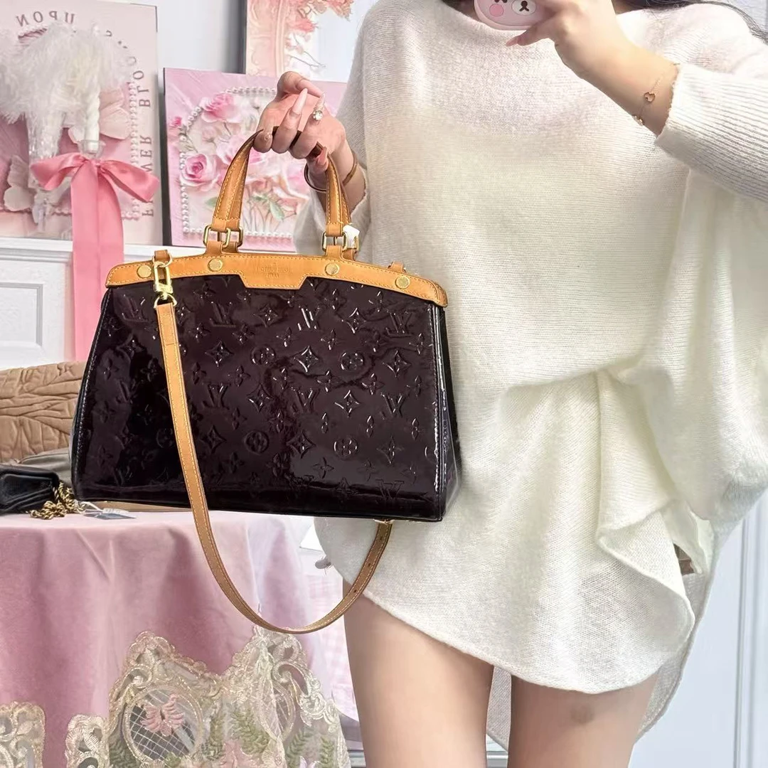 95新 LouisVuitton/路易威登 lv棕酒色医生包手提包斜挎包